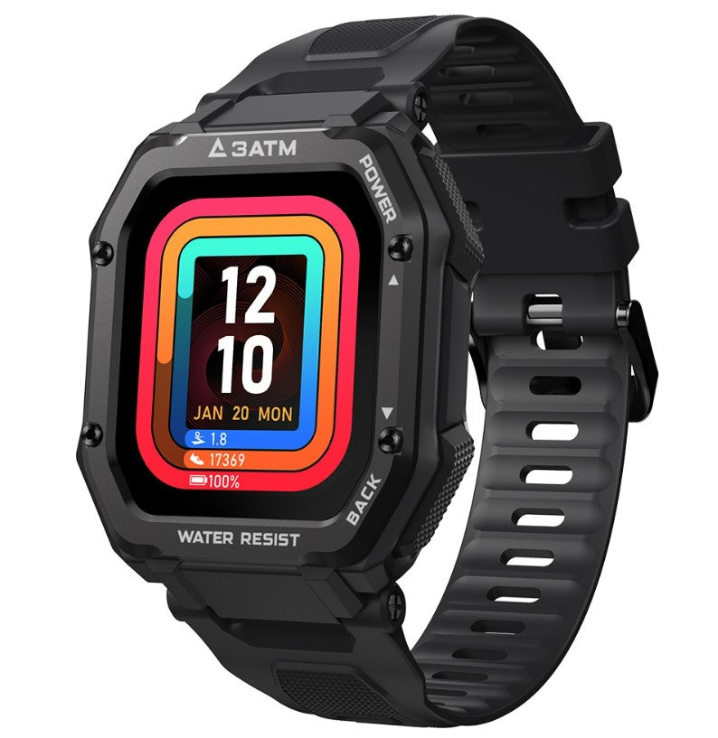 ROCK Rugged Smart Watch For Men Outdoor Sports - Black_0