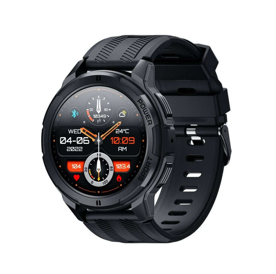 C25 Outdoor Sports 1.43AMOLED Screen Smart Call Watch Deep Waterproof Heart Rate and Blood Pressure - Black_0