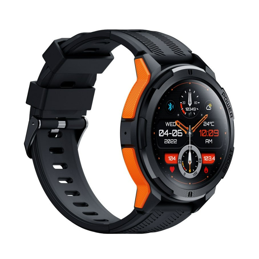 C25 Outdoor Sports 1.43AMOLED Screen Smart Call Watch Deep Waterproof Heart Rate and Blood Pressure - Orange_0