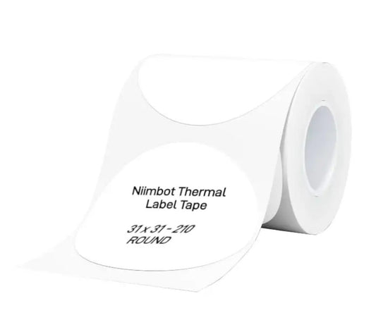 NIIMBOT B1/B21/B3S Thermal Label 31x31mm - 210 Labels Per Roll - White Round_0