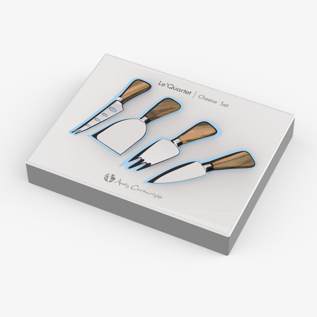 Scandy Cheese Knife Set Le Quartet 4pc in Gift Box Andy Cartwright