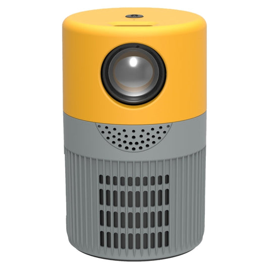 T400 3000 Lumens LED Mini Projector Support Wifi Screen Mirroring Plug Type EU Plug Grey Yellow