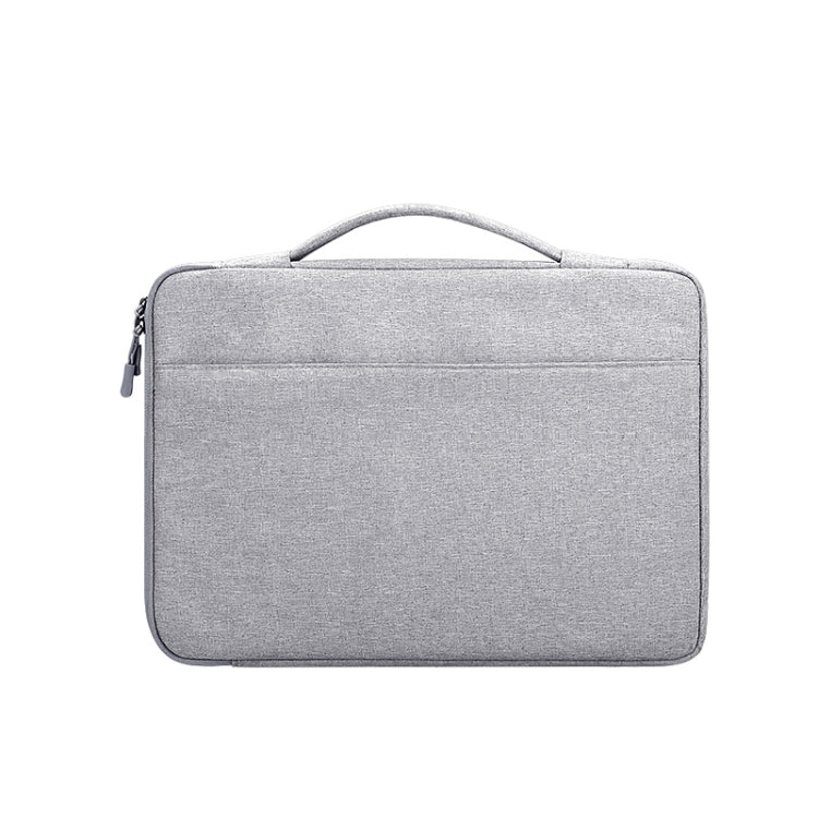 Oxford Cloth Waterproof Laptop Handbag for 14 1 inch Laptops with Trunk Trolley Strap Grey