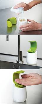 Single Handed C Shaped Liquid Soap Dispenser