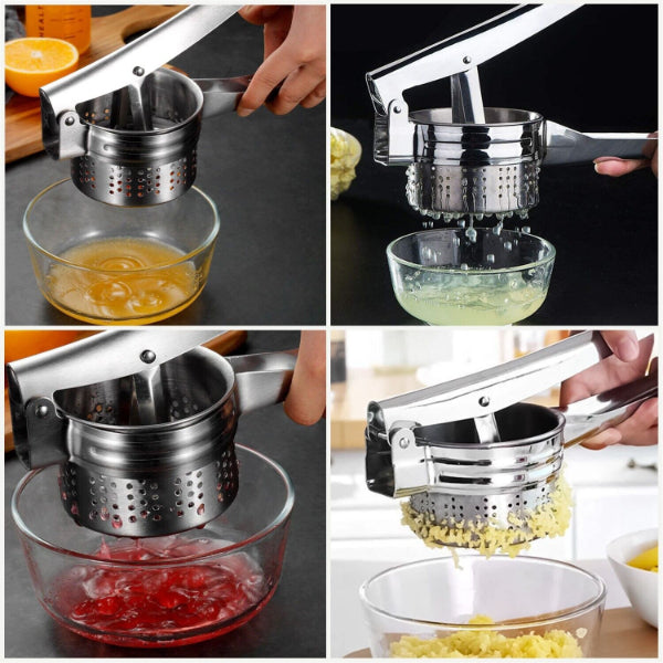 Stainless Steel Potato Ricer Masher Multi function Stainless Steel Food Ricer Masher Fruit Juicer Squeezer Machine Kitchen Tool