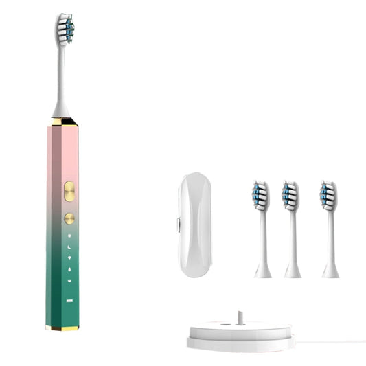 V6 Adult Magnetic Levitation Sonic Household Smart Electric Toothbrush Couple Soft Toothbrush Style Wireless Charge Model Coral Pink