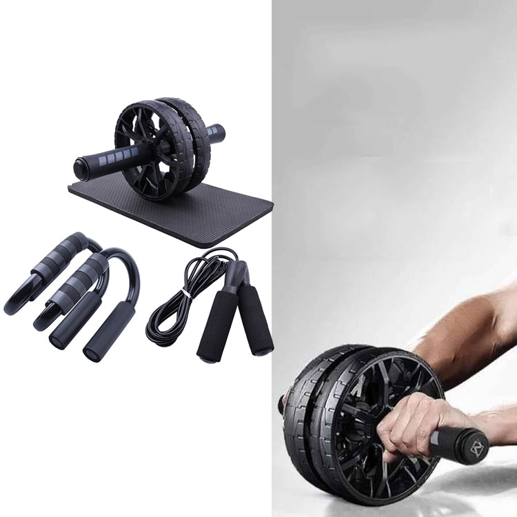 4 In 1 Multifunctional Abdominal Roller Push Up Bracket Household Abdominal Set