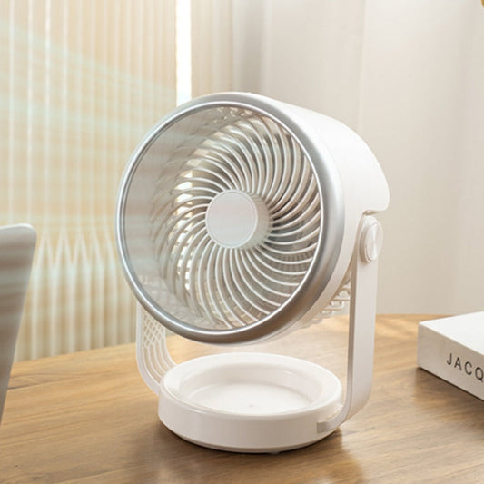 Air Circulating Fan USB Charging Desktop Quiet Fan White