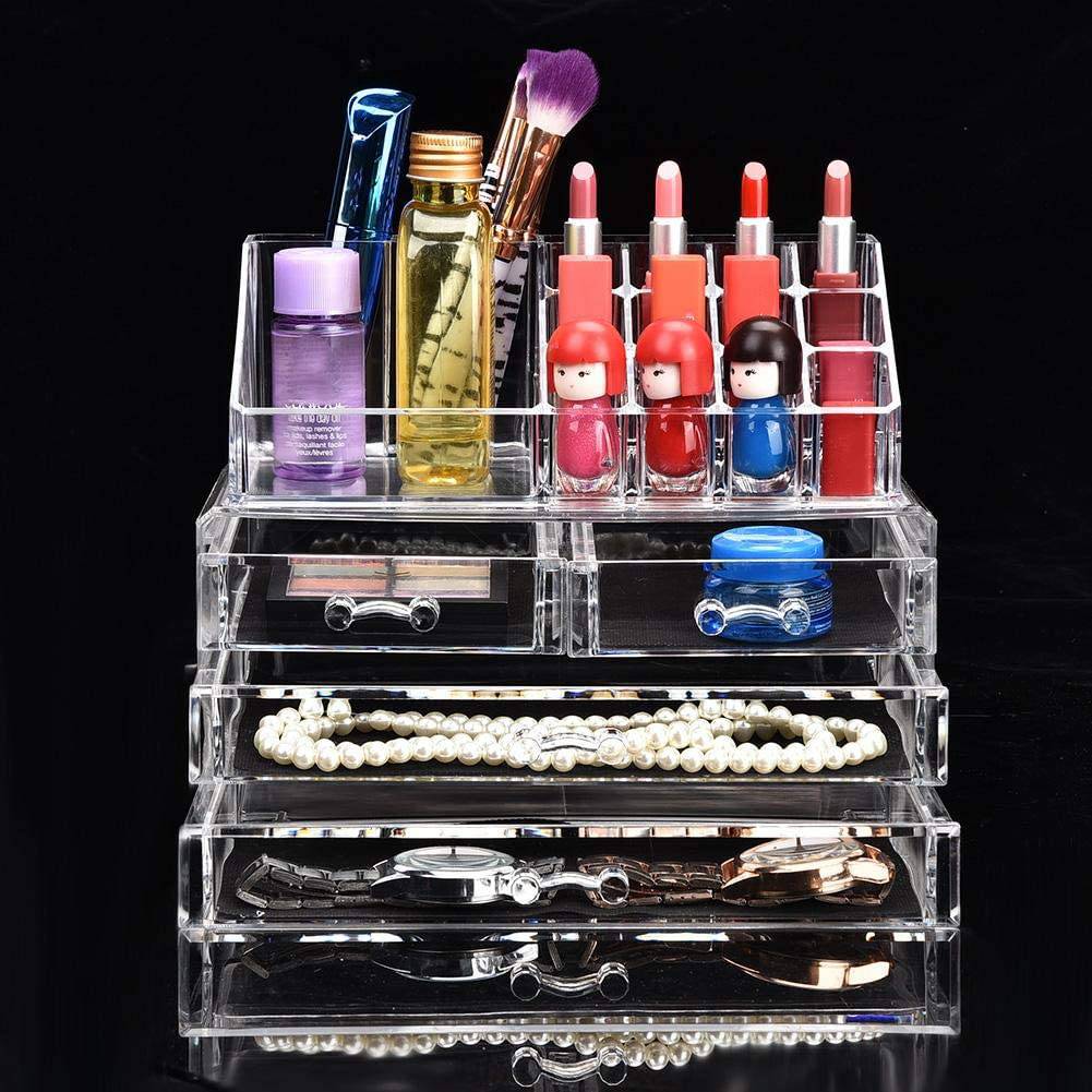 Cosmetic Jewellery Box 2 Small and 2 Large Drawers